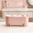 thumbnail image 4 of Storage Organizer - 4 Grids Separate Cotton Swabs Dispenser Qtips Holder Bathroom Canisters with Hinged Lids for Cotton Balls, Cotton Pads, 4 of 5
