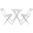 thumbnail image 1 of Juego de Jardín con Mesa y 2 Sillas de Acero para Exterior Conjunto para Terraza Balcon Patio o Jardin Acabado con Pintura Electrostatica Resistente a la Intemperie Diseño Moderno para Hogar (Gris), 1 of 6