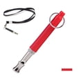 thumbnail image 1 of Alloy Keychain Puppy Stop Barking Ultrasonic Supersonic Adjustable Ultrasonic Repeller Pet Training Whistle Quiet Trainning Whistles Dog Accessories RED WITH STRIP, 1 of 8