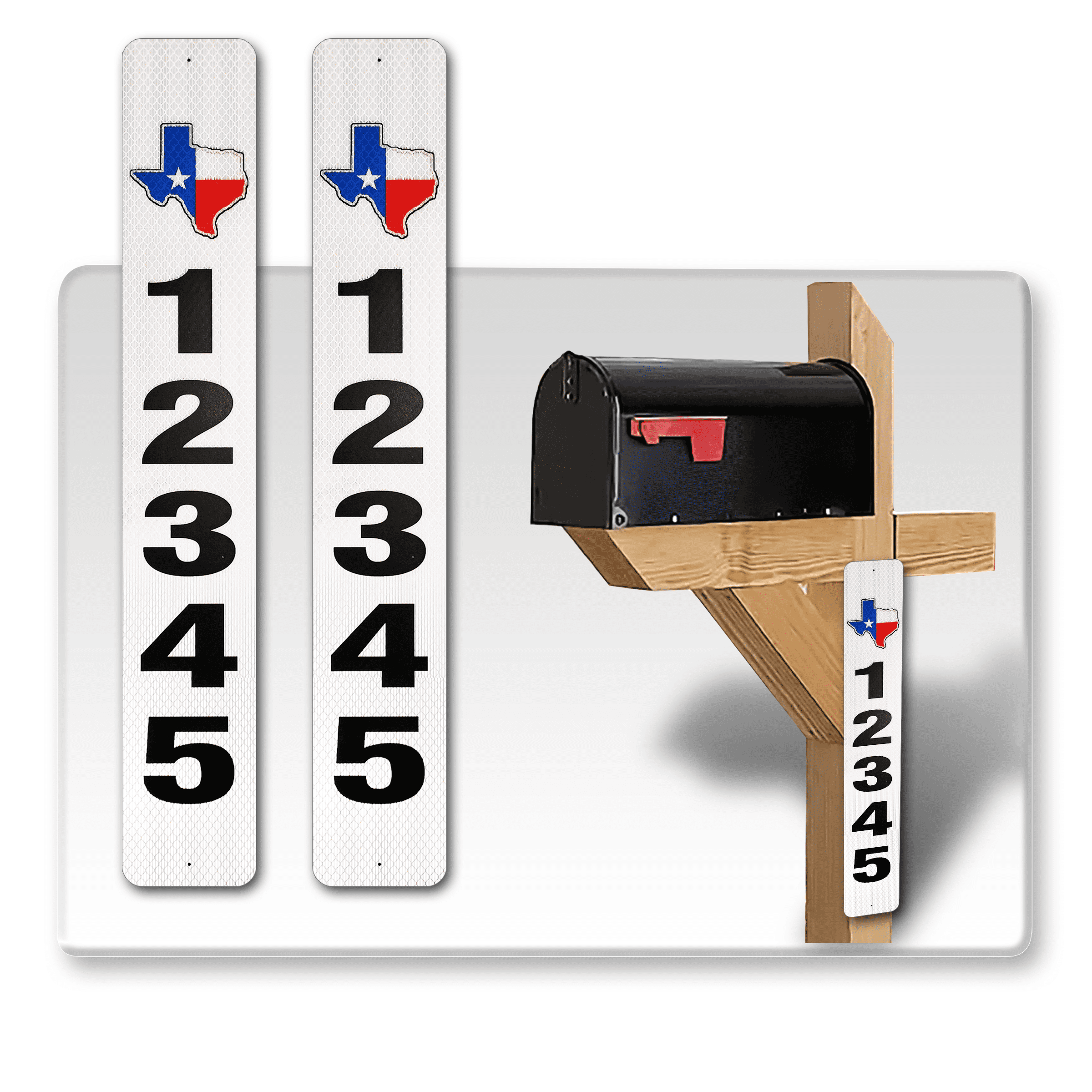 2 Pack Single Sided Address Numbers for House Signs, Customized