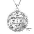 thumbnail image 5 of RSAMD Vintage Pentacle of Mars Key of Solomon Charm Amulet Kabbalah Hermetic Necklace-Link Chain, 5 of 6