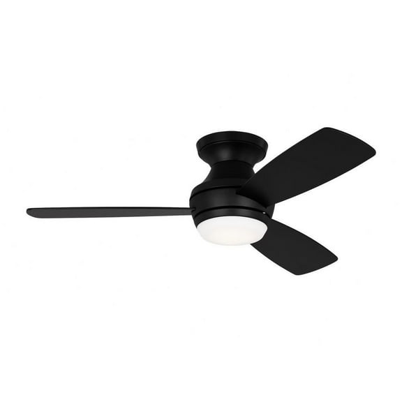 3 Blade Ceiling Fan with Light Kit in Modern Style-10.8 inches Tall and 44 inches Wide-Midnight Black Finish Bailey Street Home 96-Bel-4828532