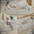 thumbnail image 6 of 78.8"W Corduroy 2 Seater Cloud Loveseat Couch, High-Density Foam Lounge Sofa in a Box, Comfy Boneless Couch with Throw Pillow, Removable Cushion, Modular Sectional Sofa for Living Room/Bedroom, 6 of 14