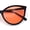 Black Frame - Orange Lens, variant on Womens Oversized Cat Eye Goth Pop Color Lens Plastic Sunglasses Black Frame - Blue Lens