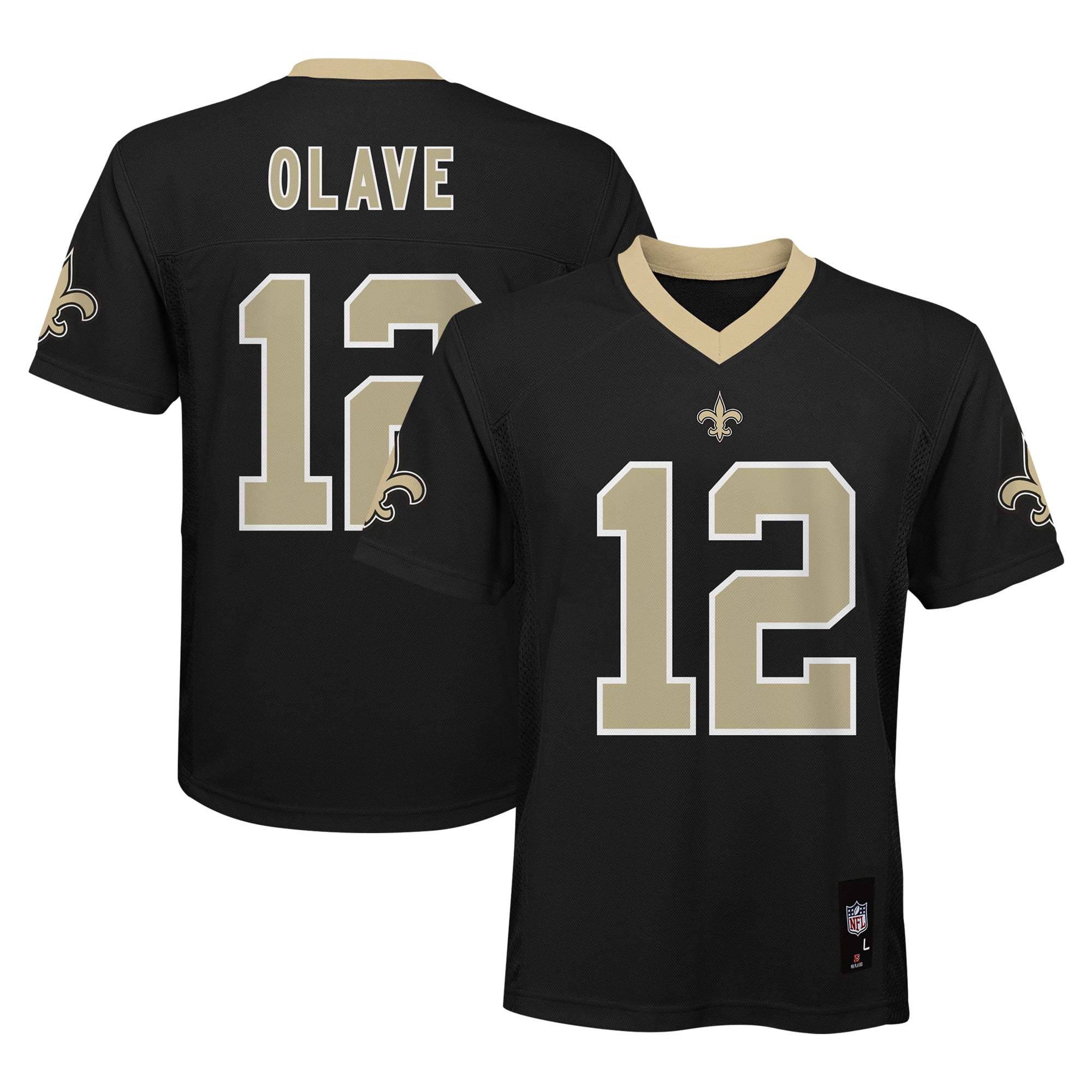 Youth Chris Olave Black New Orleans Saints Replica Jersey