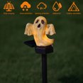 thumbnail image 2 of El Del Cráneo Halloween Enciende La Prenda Impermeable Solar Estaca Calabaza, 2 of 9