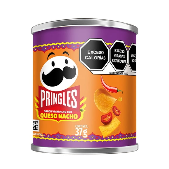 Papas Pringles Sabor Vivaracho con Queso Nacho 37 g