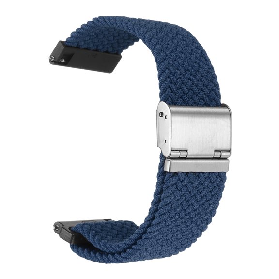 Uxcell 24mm Nylon Braided Watch Bands with Stainless Steel Buckle, Dark Blue