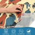 thumbnail image 3 of Yayeee Kitchen Curtains Tier Pair Light Filtering 27"x36" Rod Pocket Short Cafe Window Panel, Red Geometric, 3 of 7