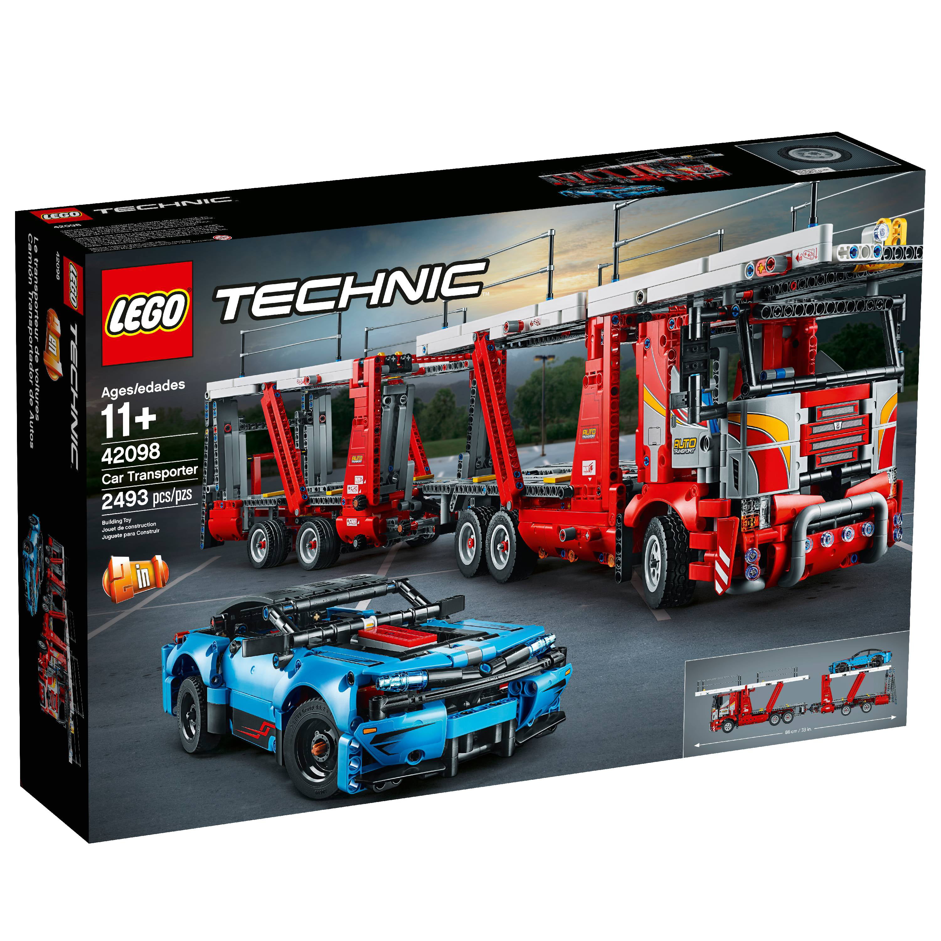 Immunitet ansøge efterfølger LEGO Technic Car Transporter 42098 Toy Truck and Trailer Building Set -  Walmart.com