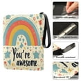 thumbnail image 4 of Trading Card Binder Album 400 Pockets 50 Removable 4-Pocket Pages Waterproof Cute Rainbow with Stars and Hearts, 4 of 6