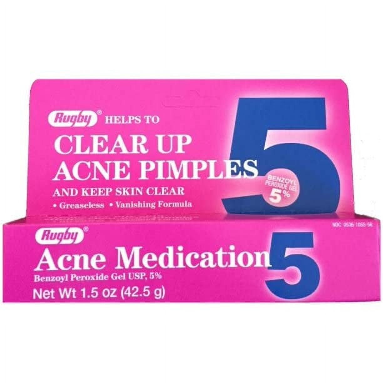 Rugby Acne Medication Benzoyl Peroxide Gel 5 % 1.5 oz