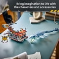 thumbnail image 6 of LEGO Jurassic World Mosasaurus Dinosaur Boat Attack - Building Toy for Boys & Girls, Ages 7+ - Dinosaur Toy for Kids with 3 Minifigures - Gift for Birthdays - 77983, 6 of 8