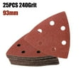 thumbnail image 1 of 25Pcs 93Mm Sandpaper Hook & Loop Triangle Sanding Paper Grit 60 80 120 180 240, 1 of 5
