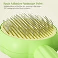 thumbnail image 2 of Absob Pet Grooming Brush for Cats and Dogs Self-Cleaning Sliker Brush for Removes Mats Tangles Shedding Brush (Green), 2 of 7