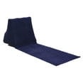 thumbnail image 1 of Cojín triangular para playa, inflable, de PVC, plegable, para acampar al aire libre, color azul oscuro, 1 of 10