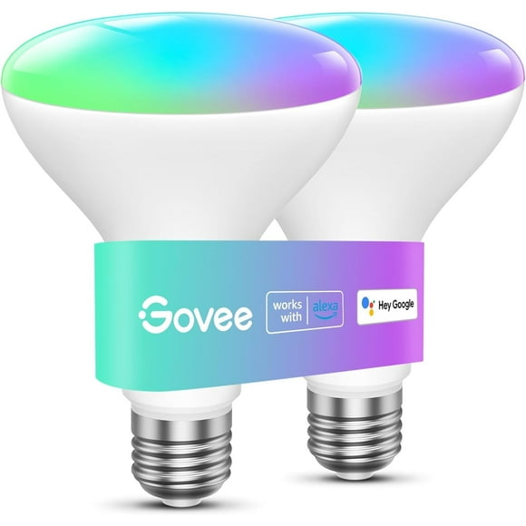 Govee Smart Light Bulbs, 1200 Lumens Dimmable BR30 Bulbs, RGBWW Color Changing Light Bulb, Flood Light Bulbs Work with Alexa, Google Assistant, WiFi &amp; Bluetoot