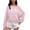 Pink, variant on WREESH Fashion Pullover Women's Casual Long Sleeve Round Neck Solid Ladies Sweatshirt Tops Blouse Sweater Pink