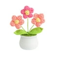 thumbnail image 2 of Abbracc Crochet Flower Mini Potted Artificial Plants for Car Dashboard Desktop Shelf Style A, 2 of 9