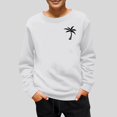 thumbnail image 3 of Povozer Boys Crewneck Sweatshirt Fleece Sweatshirts Long Sleeve Basic Pullover Soft Warm Thin Fleece for Kids(White,11-12 Years), 3 of 4