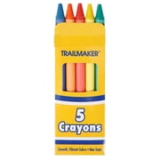 Trailmaker Wax Coloring Crayons - Bright Assorted Colors - 24 Pack, 5 Count per Box