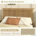 thumbnail image 5 of Resenkos Platform Bed Frame, Bedroom Bed Frame,Twin/Full/Queen Size Bed Frame with Rattan Headboard-Full Size, 5 of 10