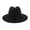 Black, variant on Two Tone Red Bottom Wide Wool Fedora Hat Panama Casual Jazz Hats for Men Women Black