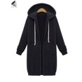 thumbnail image 3 of PULLIMORE Womens Casual Zip up Hoodies Plus Size Long Hooded Sweatshirts Jackets with Pockets (4XL, Black), 3 of 8