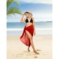 thumbnail image 4 of HAPPY BAY Women's Summer Beach Beachwear Sarong Coverups Bathing Suit Wraps Skirt Long Chiffon Wraps Swim Cover ups for Swimwear for Women One Size Solid, Red, 4 of 4