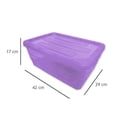 thumbnail image 4 of Caja Organizadora Joy Multiusos Translucida 15 Litros Morado, 4 of 4