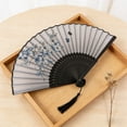 thumbnail image 3 of Paper Fan Decorations Classical Antique Style Folding Fan with Tassel for Stage Props and Wedding, 3 of 7