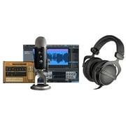 Blue Yeti Pro Studio Podcasting Podcast Microphone+Beyerdynamic Headphones