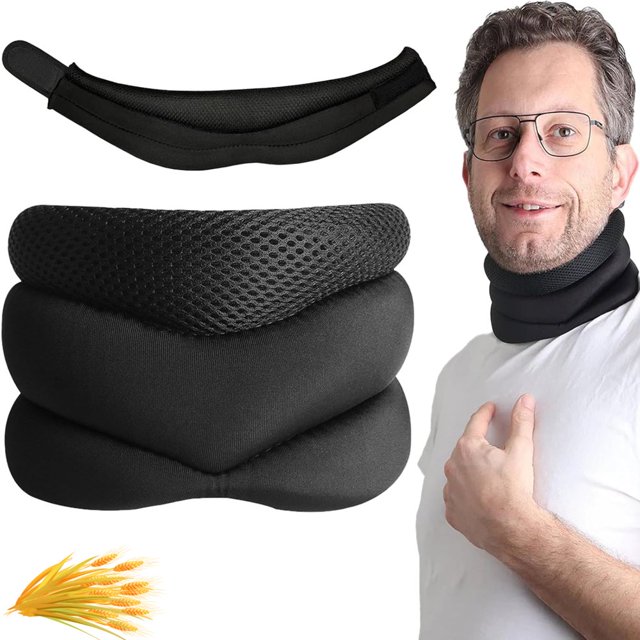 LOVEVER Support de Cou pour Ronfler - Collier Cervical Réglable en Mousse Douce pour Dormir