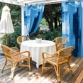 thumbnail image 4 of Outdoor Curtains for Patio Waterproof, Ombre Blue Outdoor Privacy Panels Grommet, Modern Abstract Oil Painting Geometric Artwork Blackout Outside Curtains for Porch/Cabana 54"x84", 1 Panel, 4 of 8