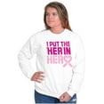 thumbnail image 5 of Breast Cancer Awareness Her in Hero Women Crewneck Sweatshirt Brisco Brands S, 5 of 6