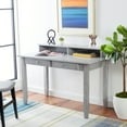 thumbnail image 2 of SAFAVIEH Winsone Solid Writing Desk w/ 2 Drawers, Dark Grey, 2 of 14