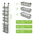 thumbnail image 2 of Keyrank 9-Tier Over the Door Pantry Organizer, Heavy-Duty Metal with 9 Baskets, Hanging Storage and Organization for Kitchen, Spice Rack (5.11x3.54 Width Baskets, Black), 2 of 7