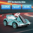 thumbnail image 4 of OLAKIDS Electric Go Kart for Kids, 6V Battery Powered Drift Kart with Remote Control, Power Display, Bluetooth, Story, Music, 3-Point Safety Belt, Crazy Cart for Boys Girls Aged 3+, 4 of 9