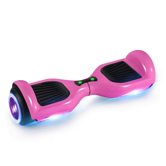 WEELMOTION Classic PINK Hoverboard with Music Speaker and LED Front Lights All Terrain 6.5" UL 2272 Certified Hoverboard with free hover board bag, Two-Wheel Self Balancing scooter