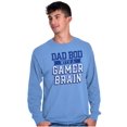 thumbnail image 5 of Fathers Day Dad Bod Video Gamer Brain Men's Long Sleeve Tee T Shirt Brisco Brands 2X, 5 of 6