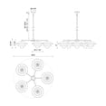 thumbnail image 5 of CH475138BGCL-Alora Lighting-Tetsu - 5 Light Chandelier-8.75 Inches Tall and 38 Inches Wide-Brushed Gold Finish, 5 of 7