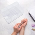 thumbnail image 1 of Caja de almacenamiento del organizador de la máquina de pulidos de uñas para el hogar o el salón use estuche versátil liviano 28 hoyos titular de Transparente, 1 of 9