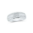 thumbnail image 3 of 10kt White Gold His Hers Round Diamond Square Matching Wedding Set 1 Cttw, 3 of 3