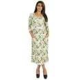 thumbnail image 5 of Phagun Women Summer Midi Dress Casual Loose Pockets Dress Scoop Neck Dresses, 5 of 7