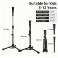 thumbnail image 5 of Portables Tripods Batting Tees Set With Ground Stakes And Carry Bag For Ages 3-8 Baseball Softball Practices, 5 of 11