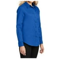 thumbnail image 4 of Yellow Rooster Womens Long Sleeve Easy Care Shirt Strong Blue 4XL, 4 of 6