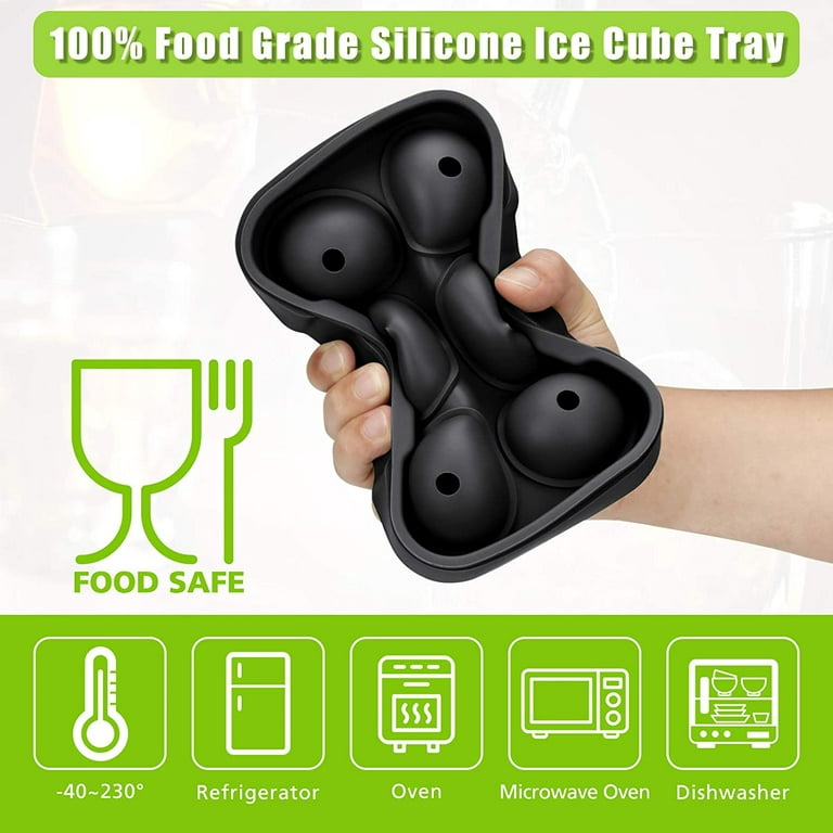 Large Ice Cube Molds Trays 3Pack, SAWNZC Silicone Big Ice Cube Trays for  Whiskey, Cocktail, 2inch Square Ice Trays with Removable Lids for Freezer