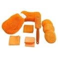thumbnail image 2 of 9x Kit genérico para lavado de autos, herramientas de lavado para detalles de autos, toallas, esponja suave, accesorios para pulir y detallar el cuidado del auto en casa. naranja, 2 of 9