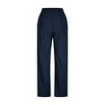 thumbnail image 5 of Corduroy Pants for Women Elastic High Waist Trousers Straight Leg Ribbed Bottoms with Pockets Casual Lounge Streetwear, 5 of 7