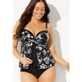 thumbnail image 3 of Swimsuits for All Faux Flyaway Underwire Tankini Set, 3 of 5